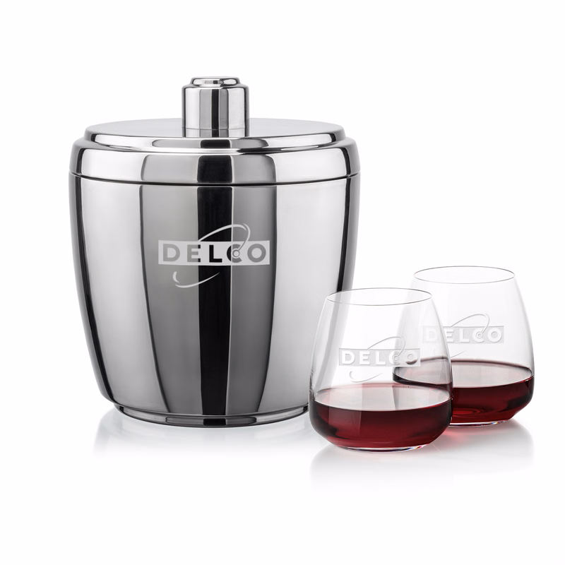 Pescara Ice Bucket & Hogarth On-the-Rocks Set