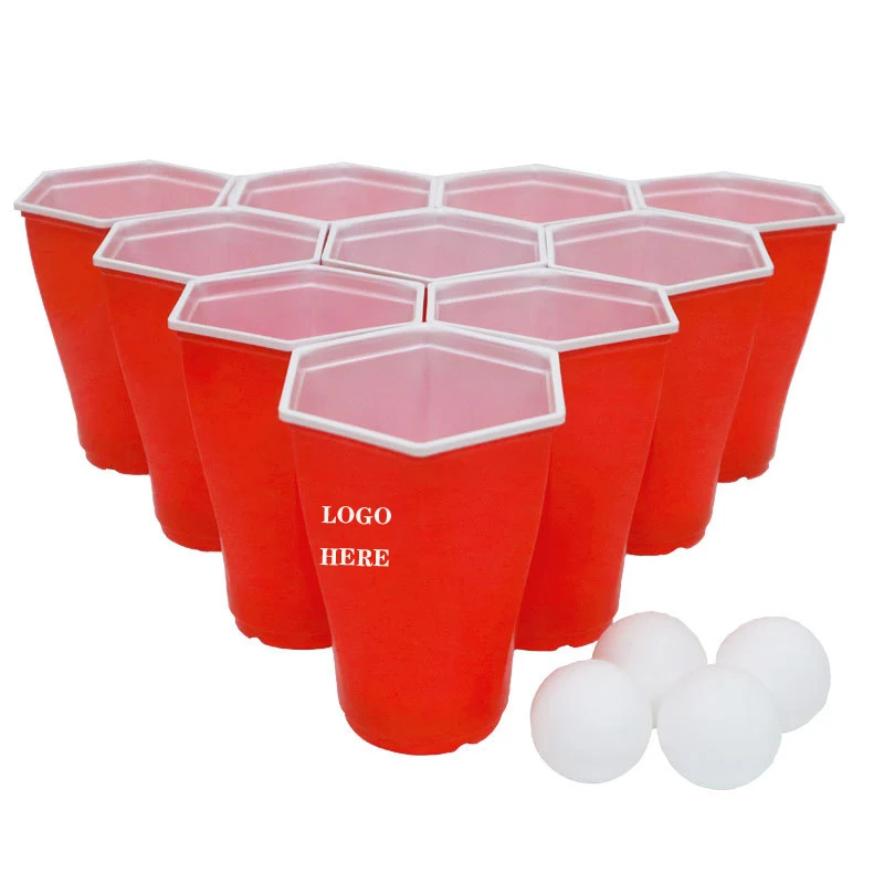 16oz Hexagonal Plastic Party Drink Cups 1