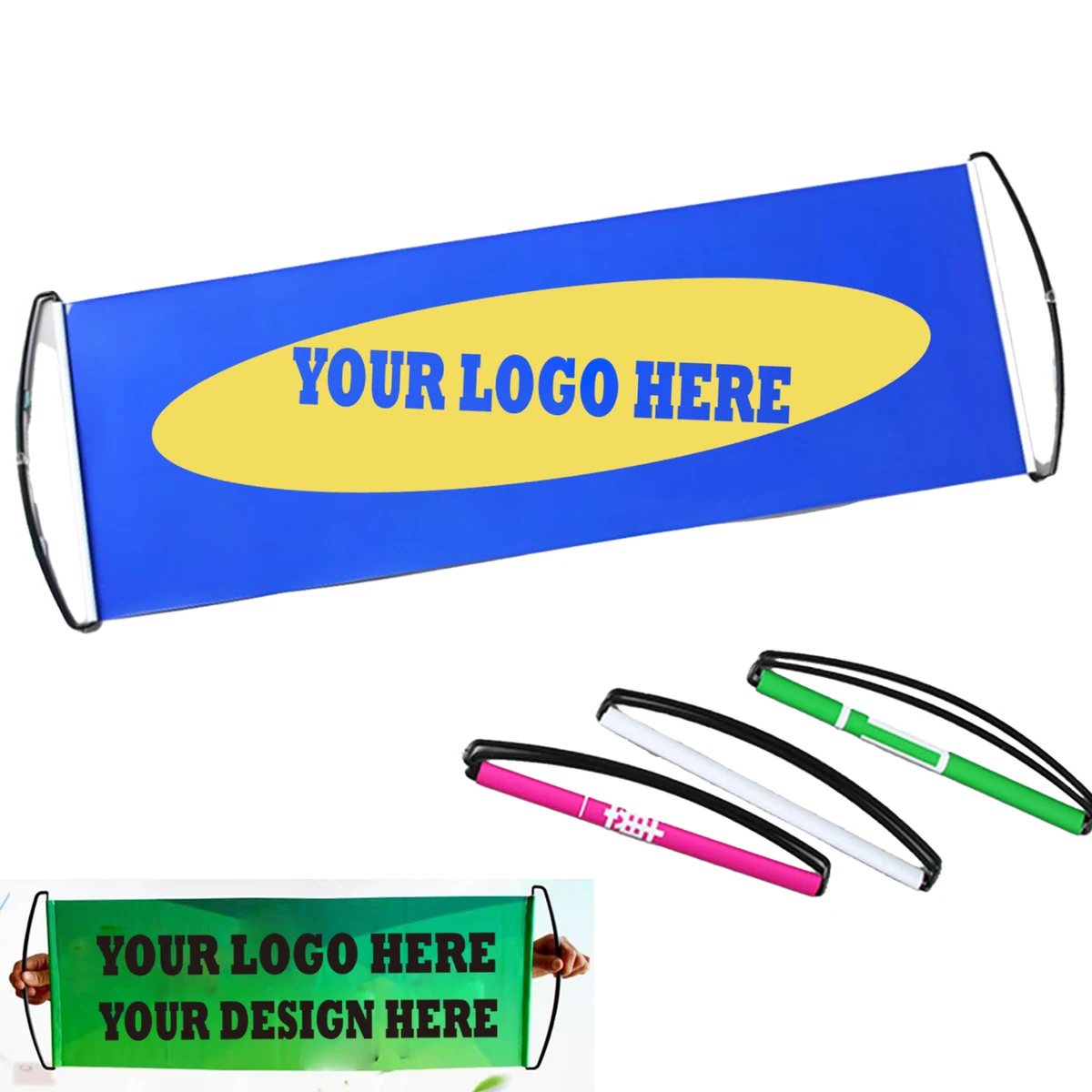 Handheld Retractable Banner Roll up Banners MOQ50 1