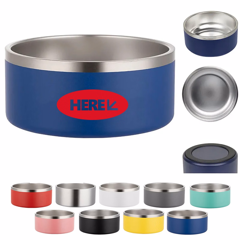Stainless Steel Pet Bowl with Non-Slip Silicone Base