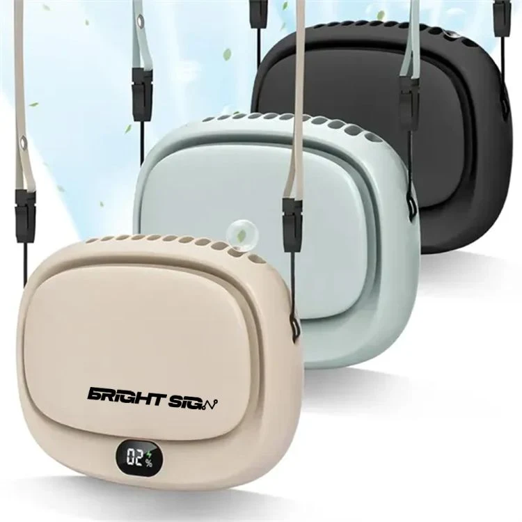 Portable Rechargeable Neck Fan with Digital Display 1