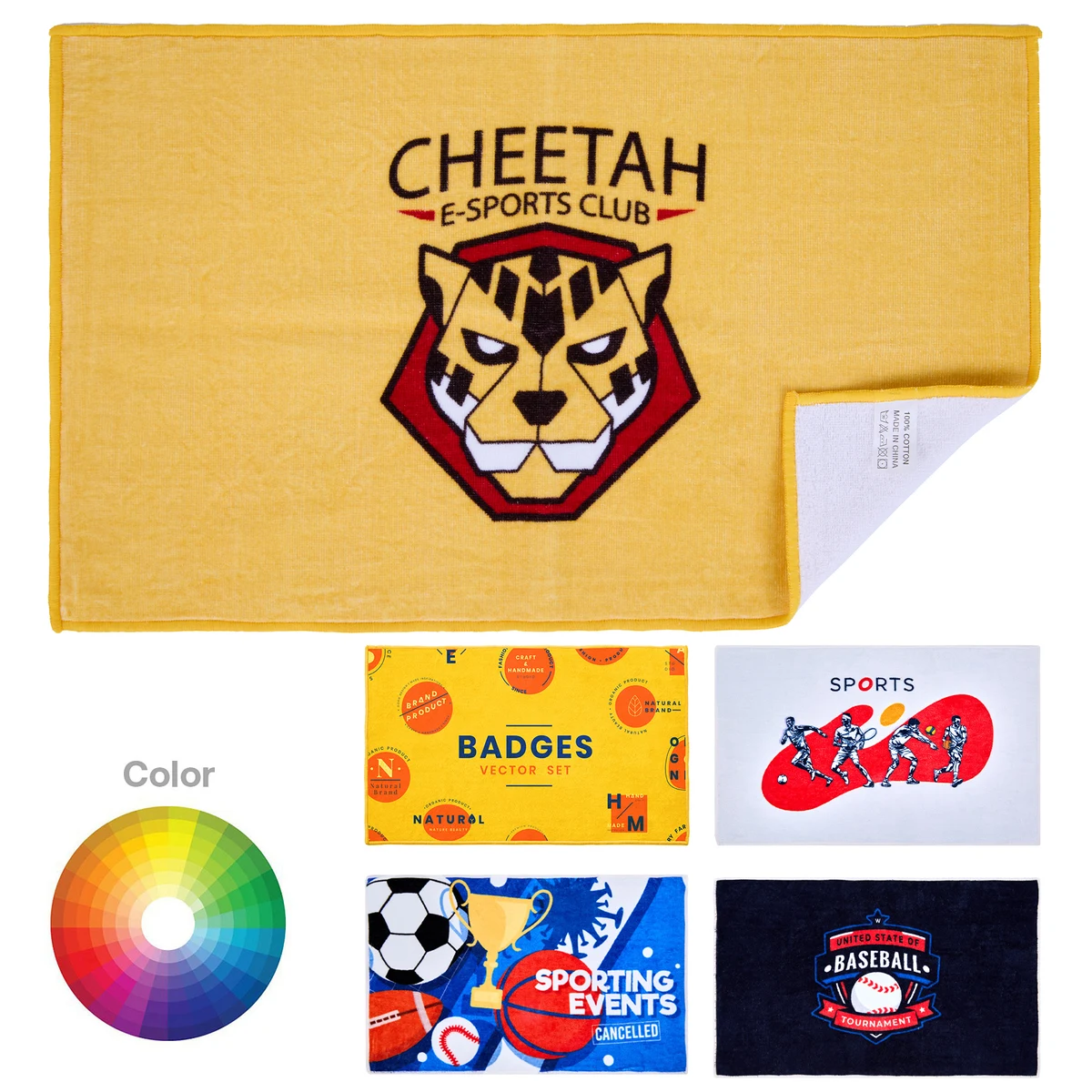 400GSM 100% Cotton Rally Towel 11" X 18" 1