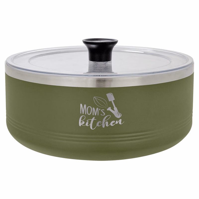 Polar Camel Olive Green 3 Quart Serving Bowl with Lid