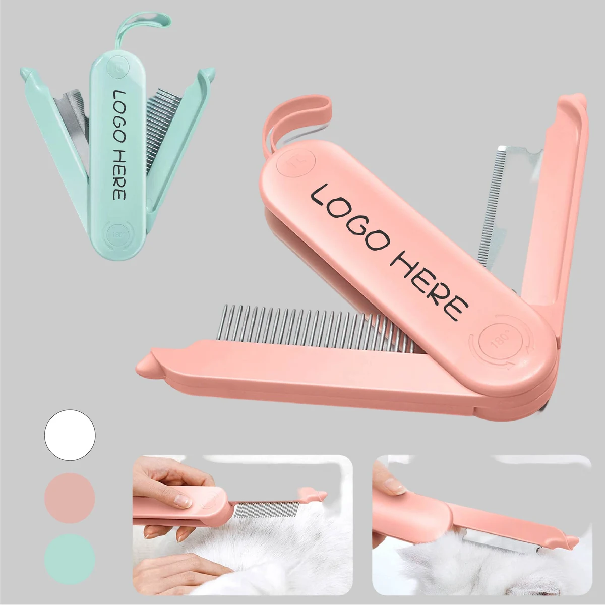 Cat Dog Hair Brush for Deshedding Double Sided Pet 1