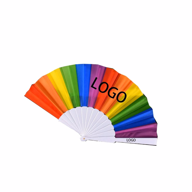 Folding Rainbow Hand Fan