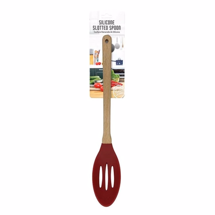 Silicone Slotted Spoons - Red