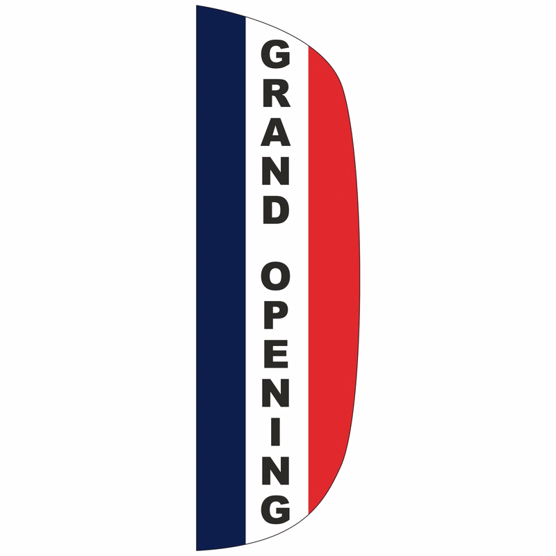 "GRAND OPENING" 3' x 10' Message Flutter Flag