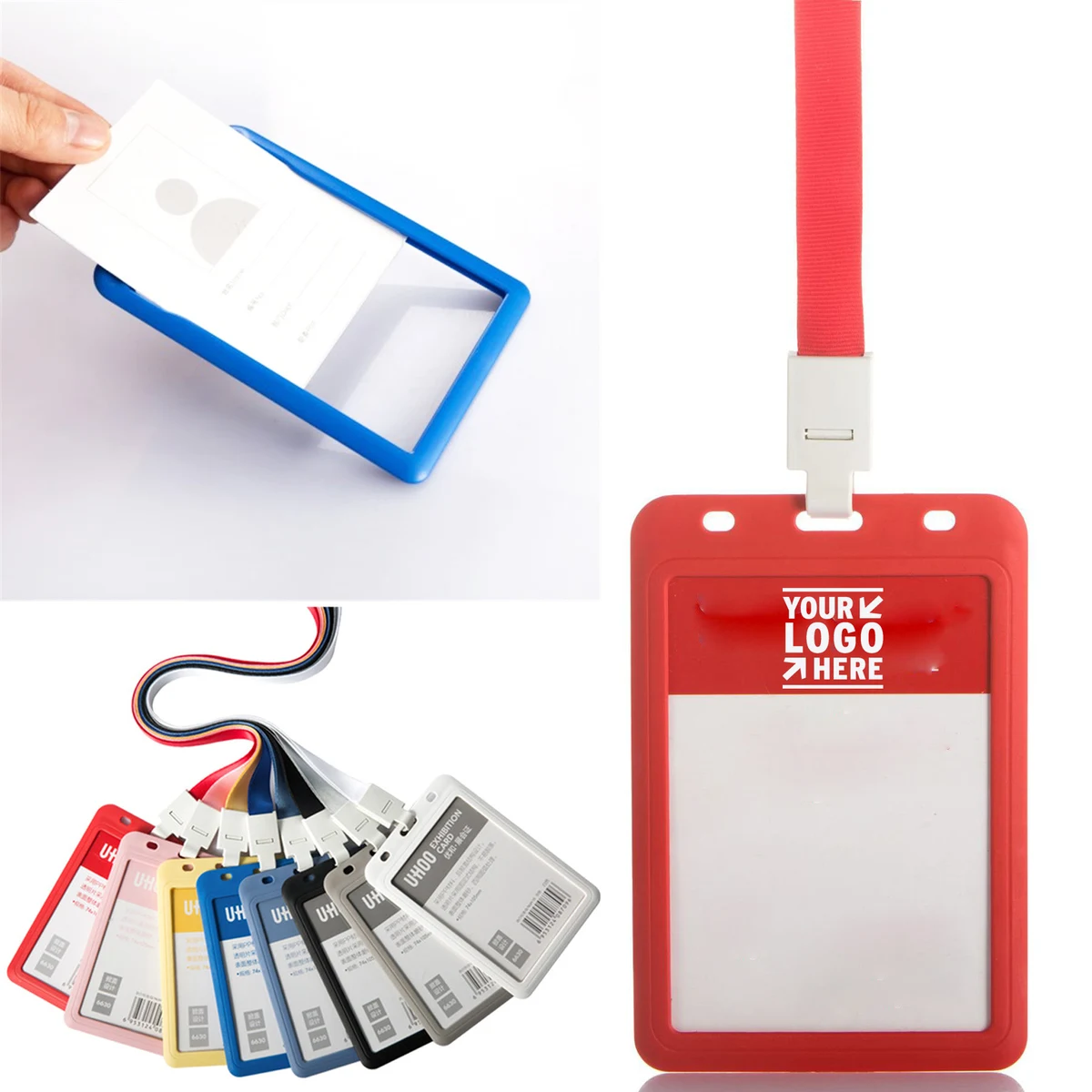 Enlarged ID Card Badge Holder with Lanyard 1