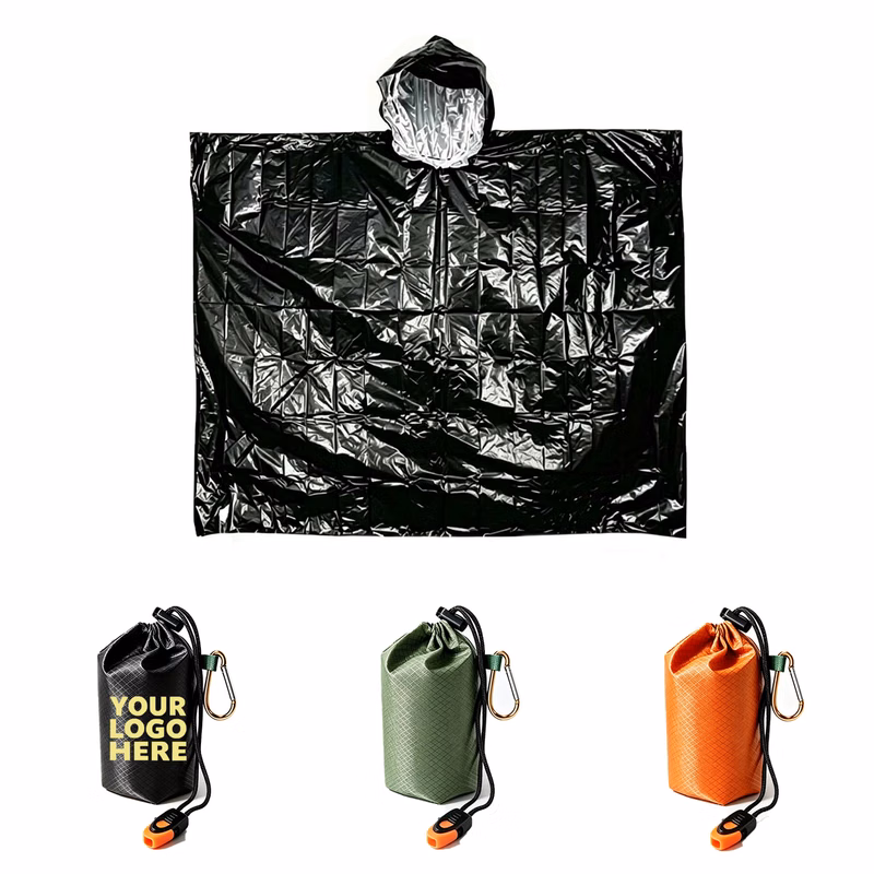 Portable Hypothermia Prevention Survival Rain Poncho
