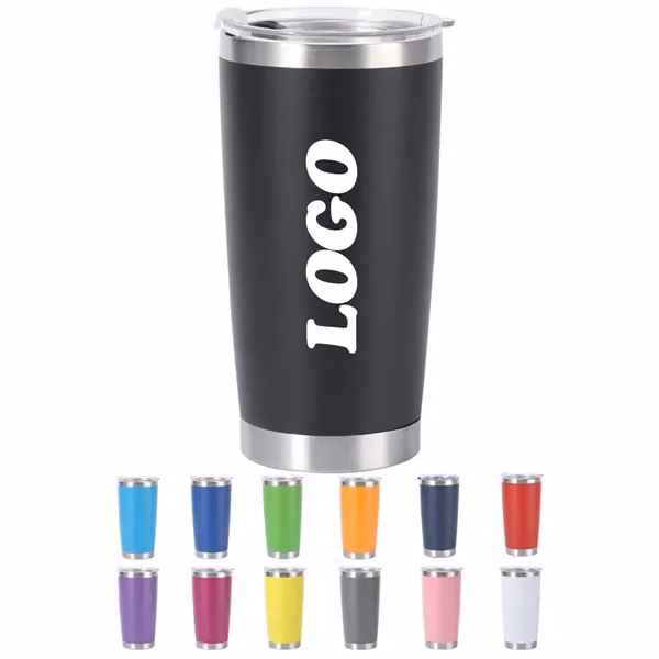 20 Oz Double Wall Stainless Steel Vacuum Tumbler for Commutes, Fitness and Travel