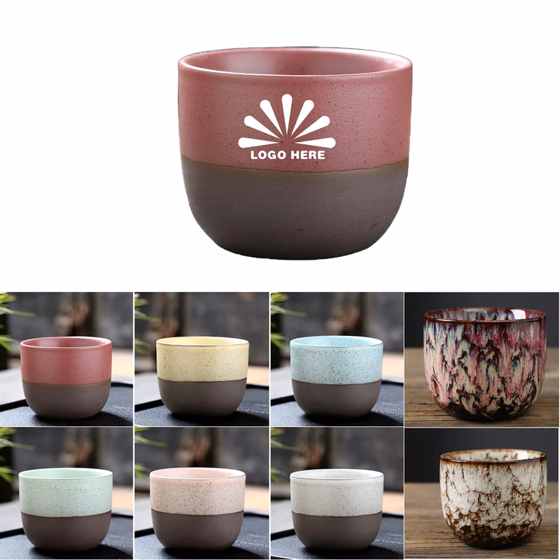 Custom Logo Ceramic Tea Bowl Espresso Cup