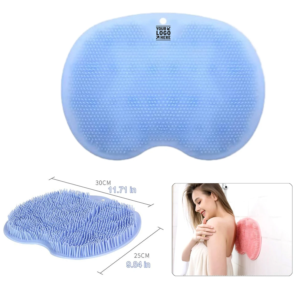 Foot Exfoliating Dead Skin Scrubber Wall Mounted Back Scrubber Silicone Bath Massage Cushion Brush 1
