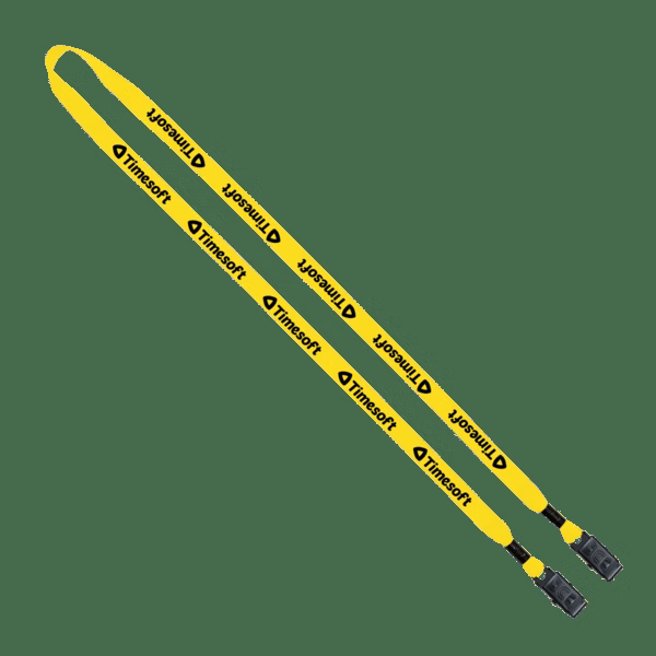1/2" Polyester Double Bulldog Clip Lanyard
