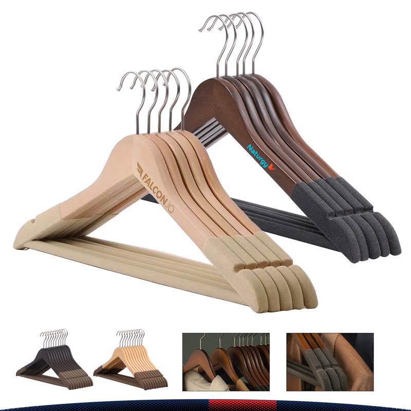 Linop Wooden Velvet Hanger