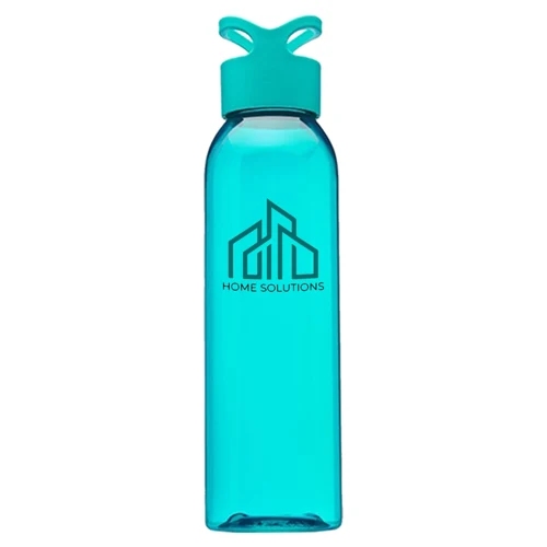 Plastic Gym Water Bottles - Carrying Loop Cap, 22 oz. 1