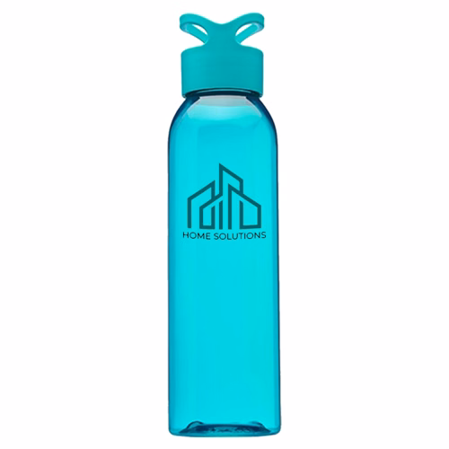Plastic Gym Water Bottles - Carrying Loop Cap, 22 oz.