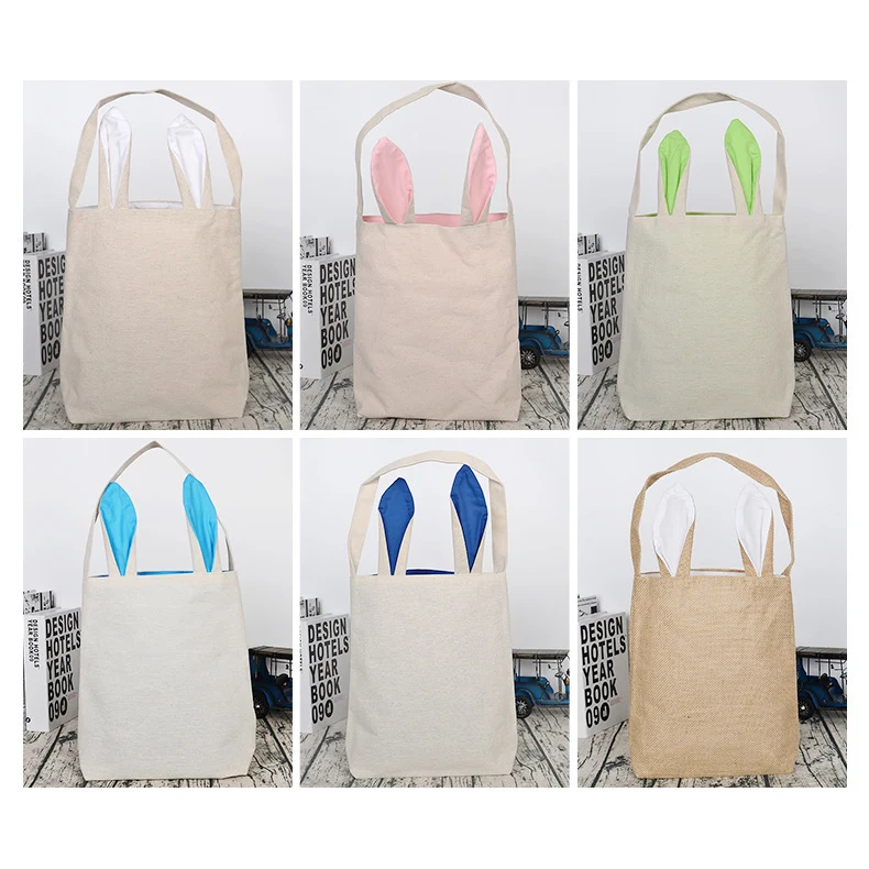 Burlap Easter Bunny Bags 1