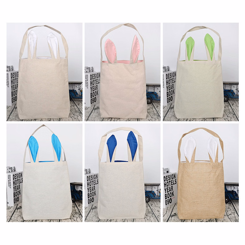 Burlap Easter Bunny Bags