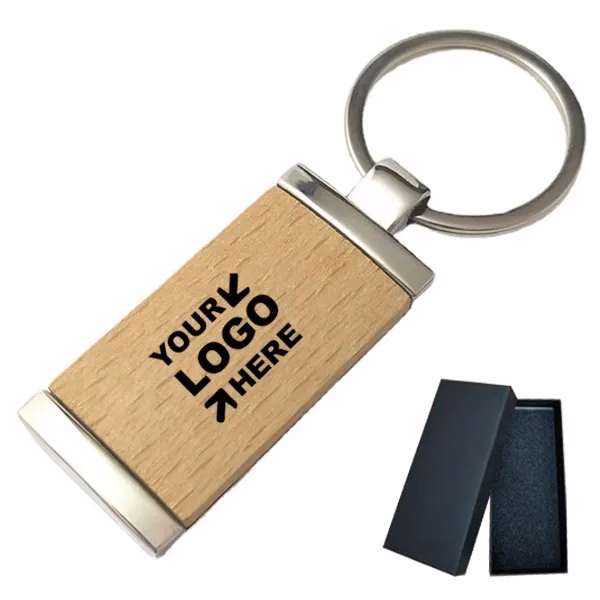Custom Wooden And Metal Keychain