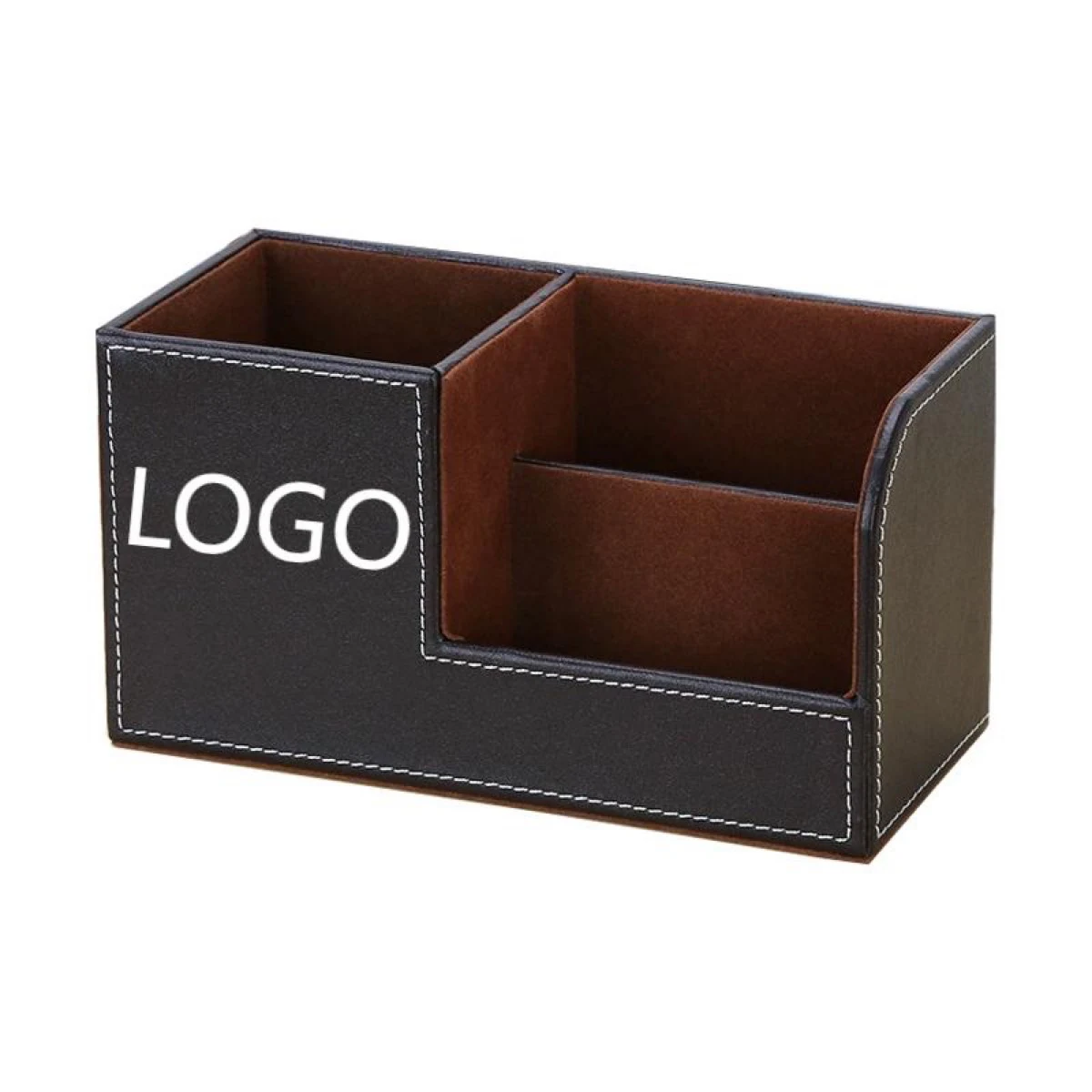 Custom Logo PU Desk Organizer Box 1