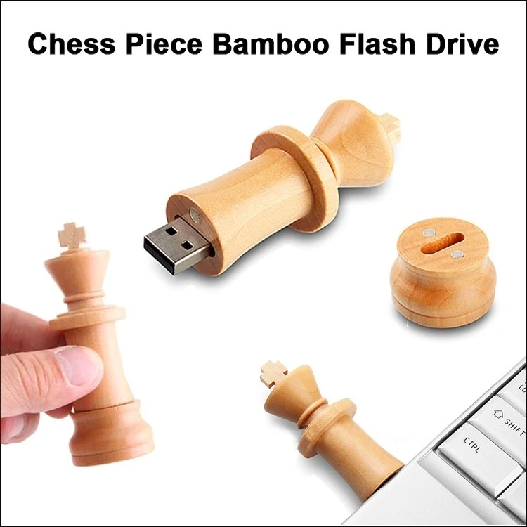 Chess Piece BambooFlash Drive / USB -128MB 1