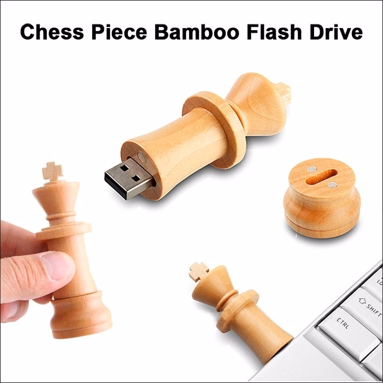Chess Piece BambooFlash Drive / USB -128MB