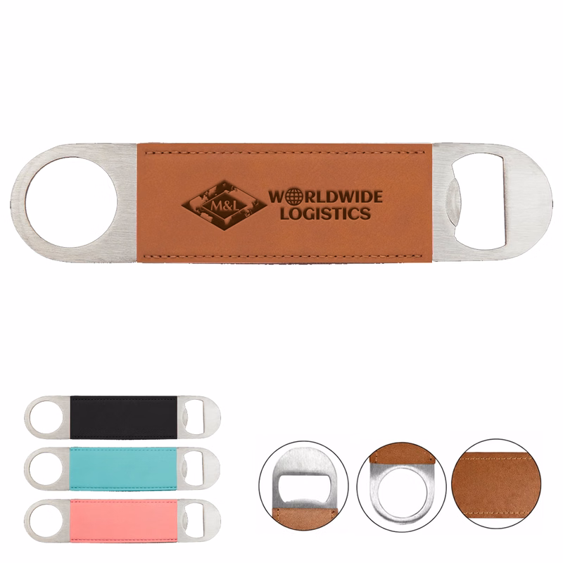 Leatherette Stainless Steel Bottle Opener