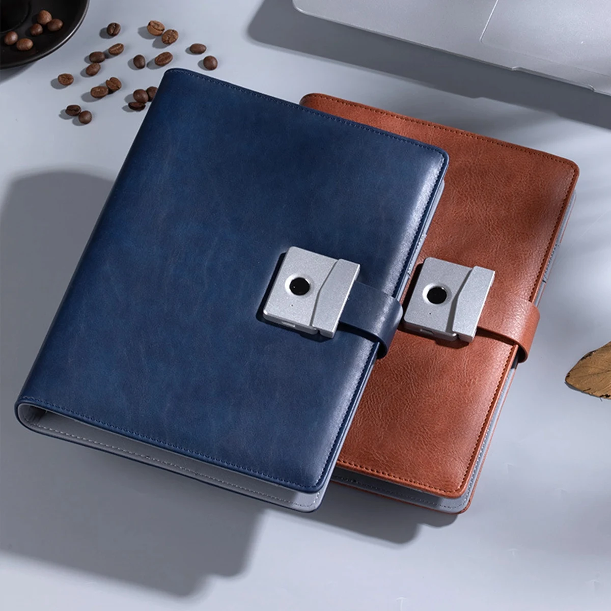 Fingerprint Lock A5 Notebook with 8000 mAh Power Bank 1