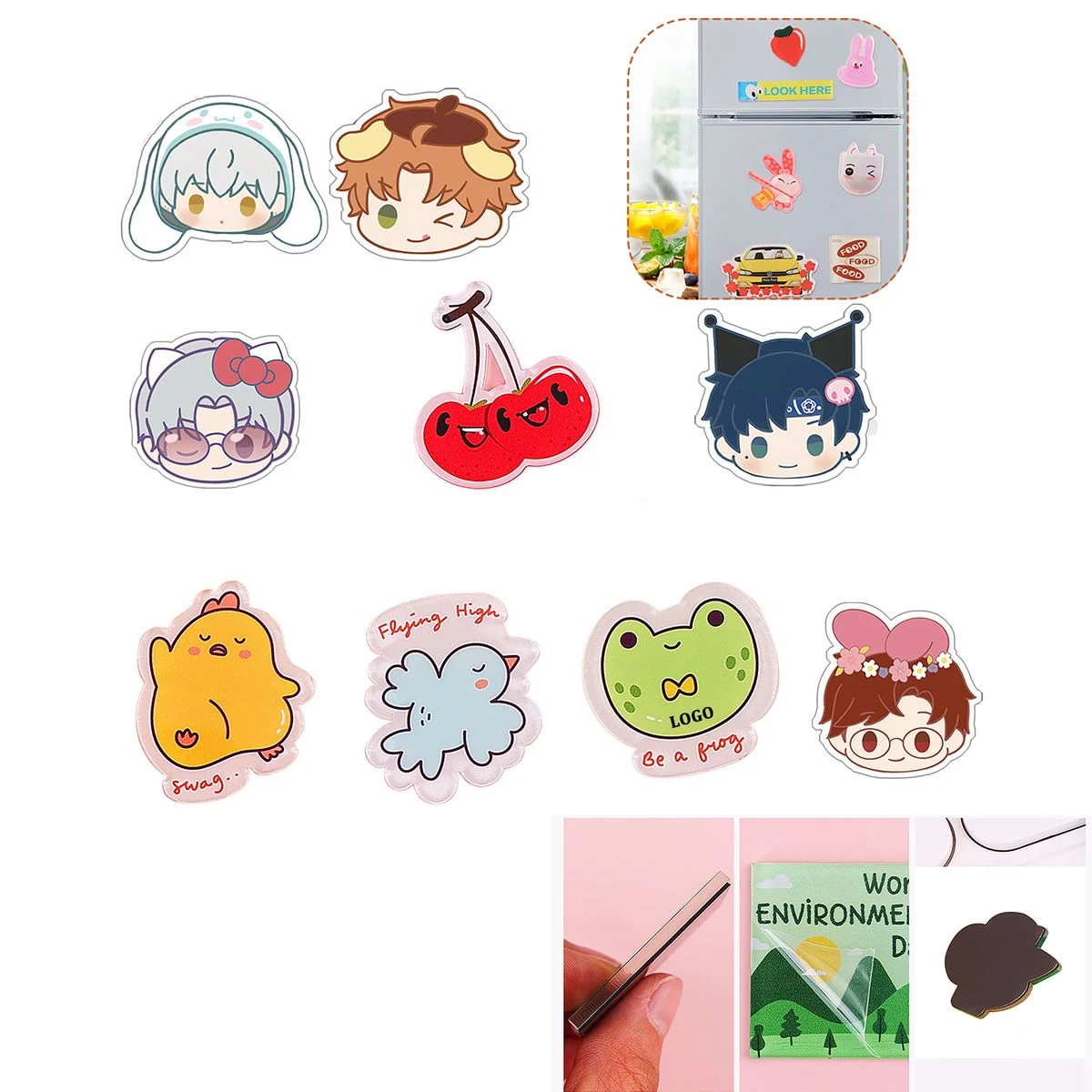 Customized Acrylic Fridge Magnets 1