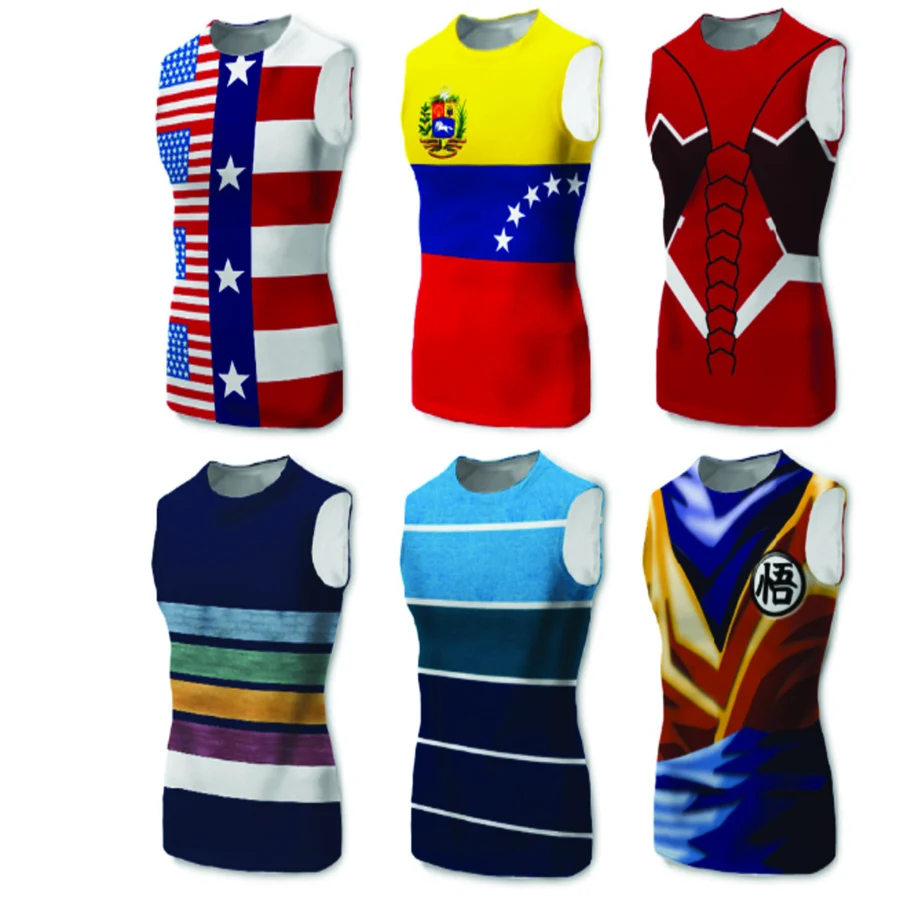 Men's Sublimation Sleeveless Compression T-Shirt 1