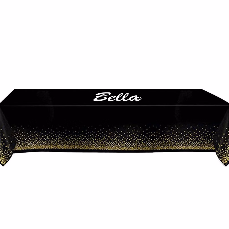 Black&Gold Party Decorations Table Cloth