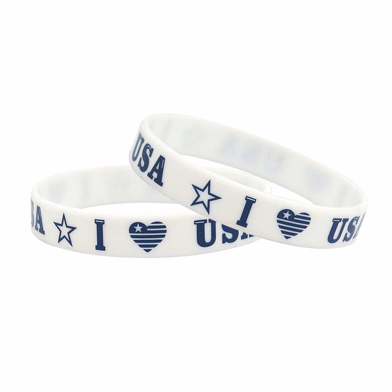 1/2" Screen Printed Silicone Wristband