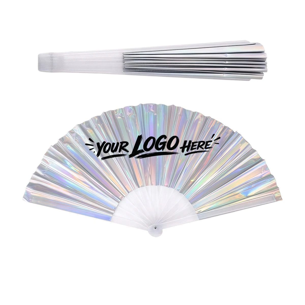 Holographic Folding Hand Fan Festival Party Accessory 1
