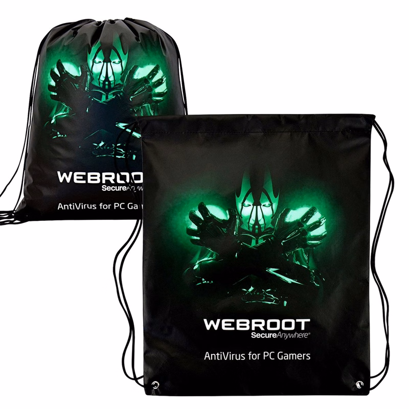 Custom 100g Laminated Non-Woven PP Drawstring Backpack 14"x17.75"