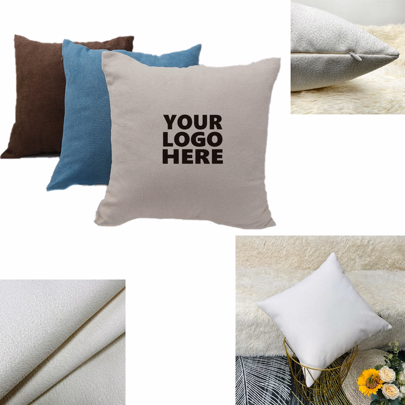 Custom Linen Pillowcase with Hidden Zipper and Double-Sided Printing