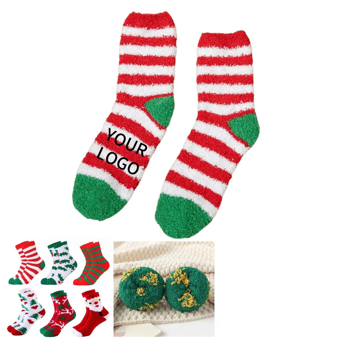 Indoor Fuzzy Socks with Anti Slip Bottom 1