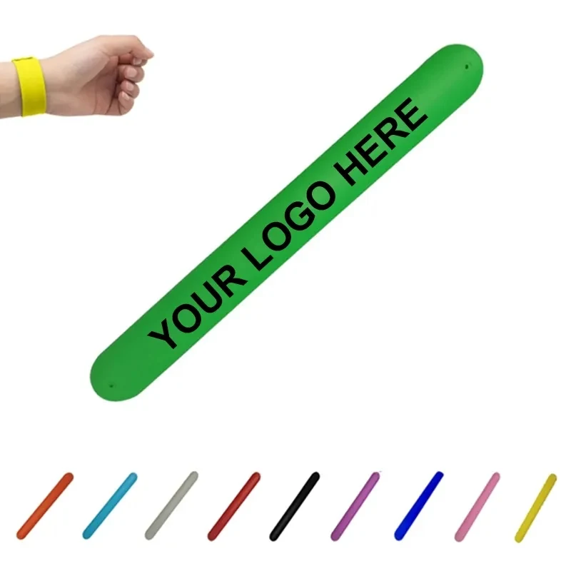 Rainbow Silicone Slap Bracelets 1