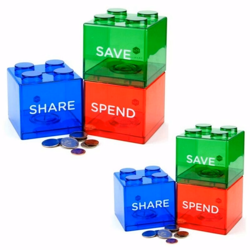 Block Bank, Save Spend Share Piggy Bank