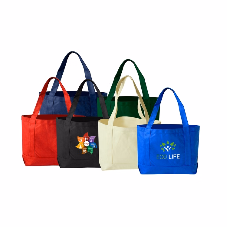 Color Cotton Open Boat Tote - Overseas Custom Only