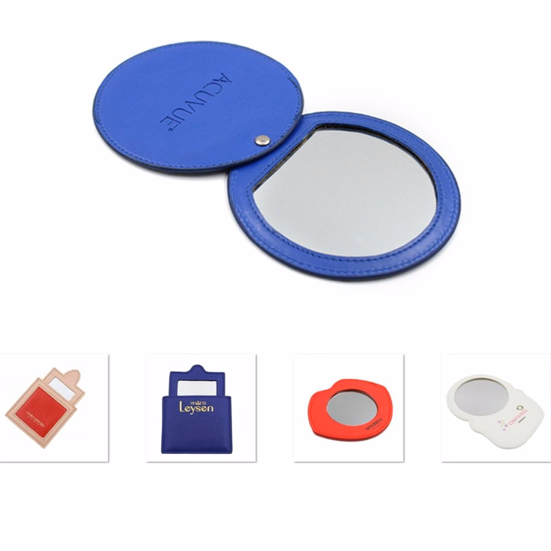 Swivel Make Up Mirror w/Leather Case