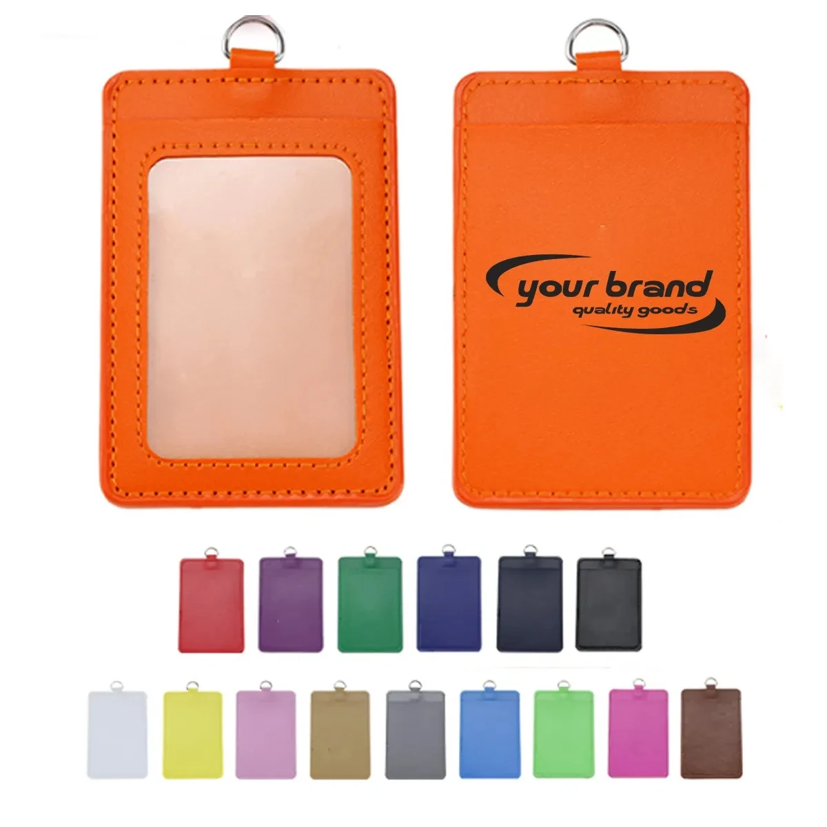 Durable PU Leather ID Badge Holder Wholesale Clearance 1