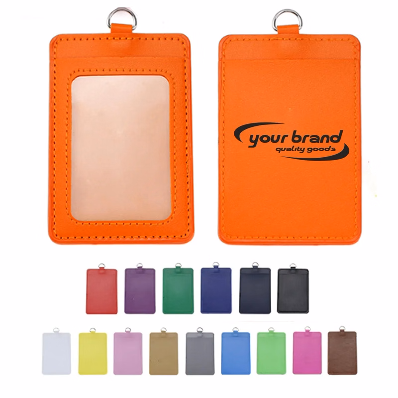 Durable PU Leather ID Badge Holder Wholesale Clearance