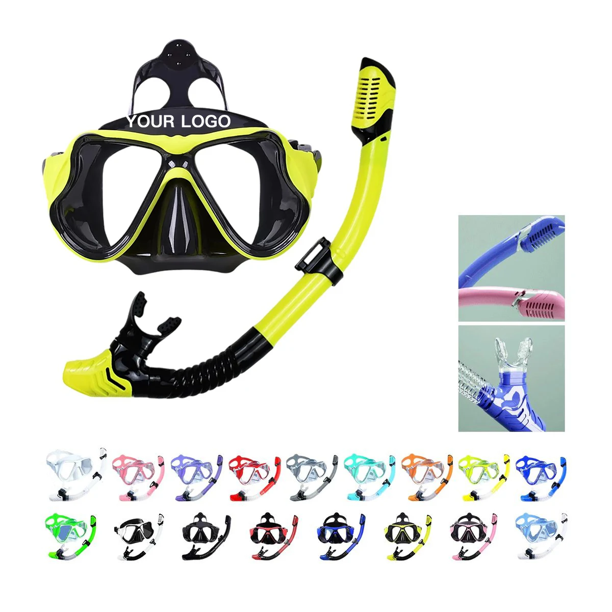 Plastic Snorkel Set with Full Face Mask and Secure Fit 1