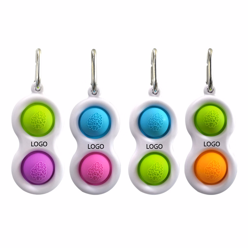 Push Pop Bubble Sensory Fidget Toy Keychain