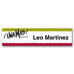 Full Color Name Badge w/ Personalization (1"X4") Rectangle 1