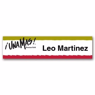 Full Color Name Badge w/ Personalization (1"X4") Rectangle