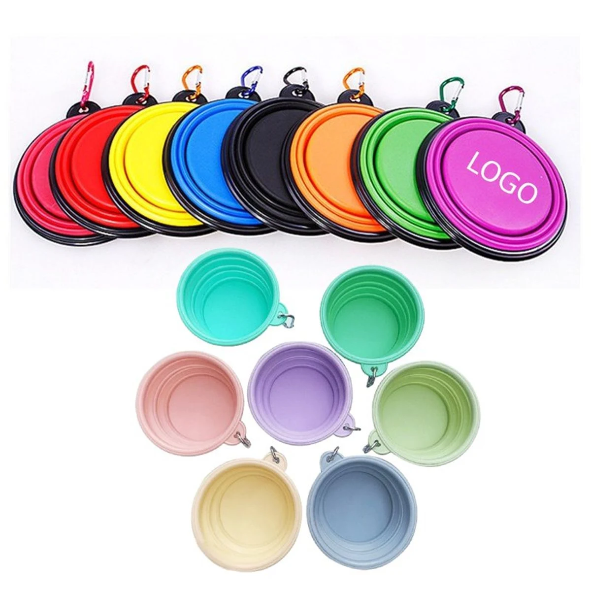 Custom Collapsible Silicone Pet Bowls 1