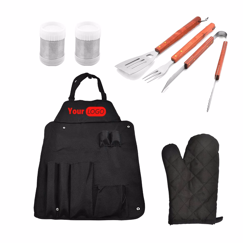 Stainless Steel BBQ Grill Tool Set Apron Party Accessories