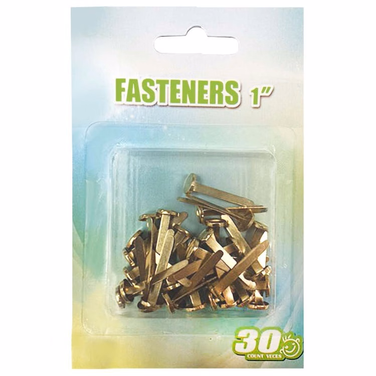 1" Metal Fasteners - Gold 30 Count