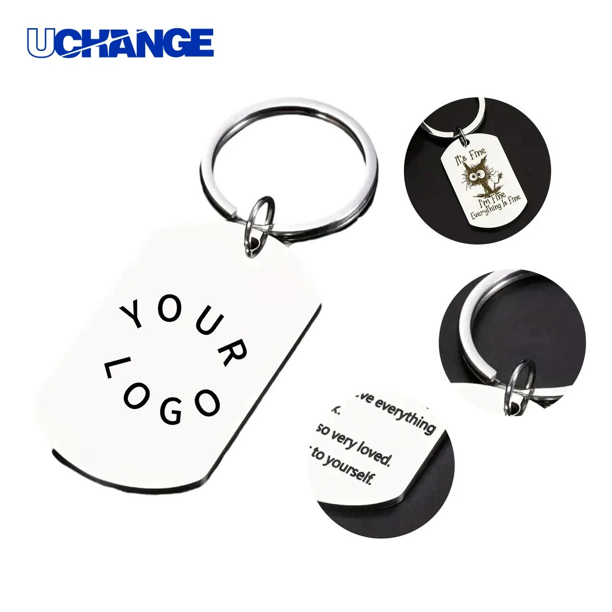 Stainless Steel Engraved Keychain Accessory for Custom Personalization 1